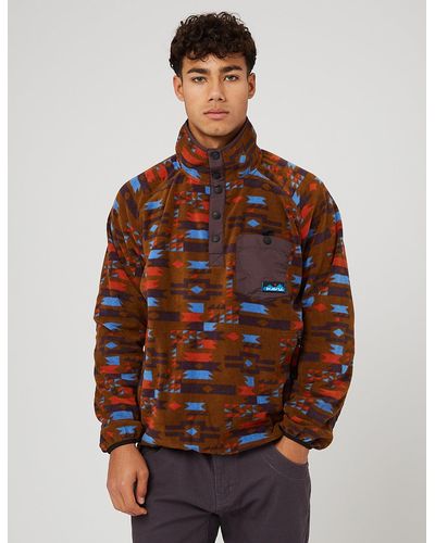 Kavu Teannaway Fleece Pullover Jacket - Brown