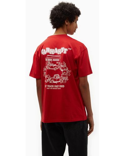 Carhartt Wip Fast Food T-shirt (loose) - Red
