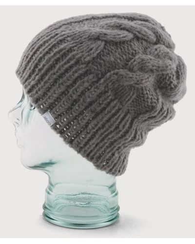 Coal Parks Cable Rib Oversized Slouchy Beanie Hat - Grey