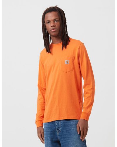 Carhartt Wip Pocket Long Sleeve T-shirt - Orange