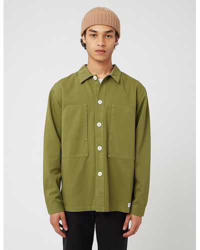 Bhode Box Shirt (cotton Twill) - Green