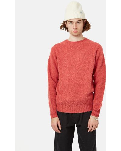Bhode Supersoft Lambswool Jumper (made In Scotland) - Red