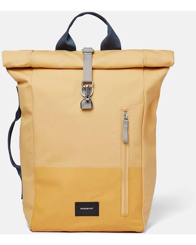 Sandqvist Dante Rolltop Backpack (vegan) - Yellow