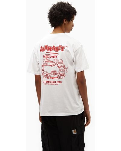 Carhartt Wip Fast Food T-shirt (loose) - White