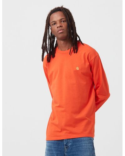 Carhartt Wip Chase Long Sleeve T-shirt - Orange