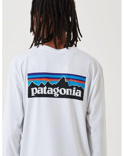 Patagonia P-6 Logo Responsibili-tee Long Sleeved T-shirt - Black