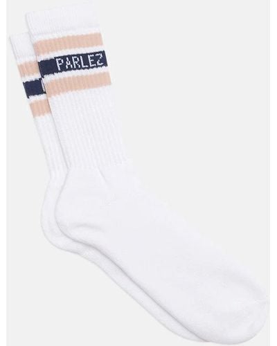 Parlez Block Socks - White