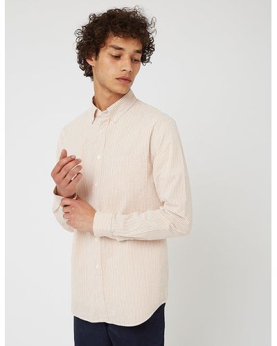 Bhode Maine Button Down Shirt (seersucker) - Natural