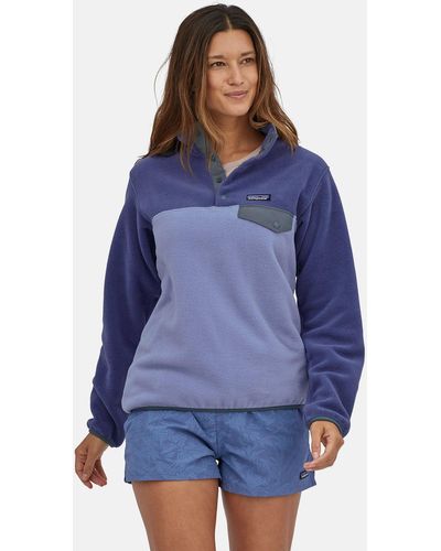 Patagonia 's Lightweight Synchilla Snap-t Fleece Pullover - Blue