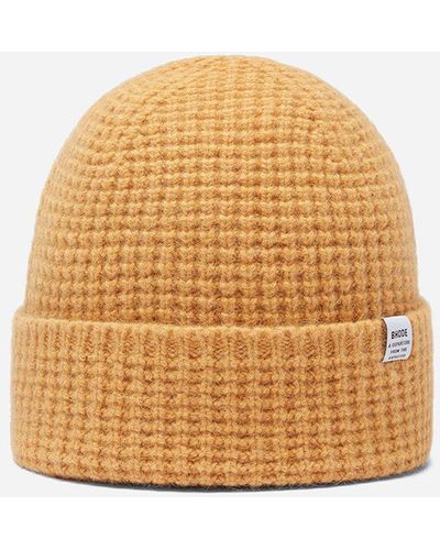 Bhode 'pineapple' Scottish Texture Beanie Hat (lambswool) - Natural