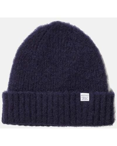 Norse Projects Rib Beanie Hat Brushed - Blue