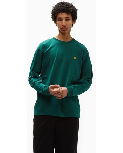 Carhartt Wip Long Sleeve Chase T-shirt (loose) - Green