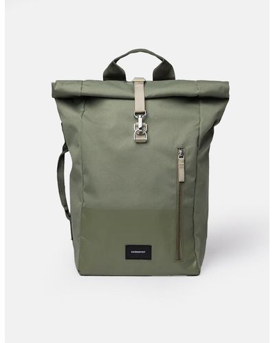 Sandqvist Dante 2.0 Rolltop Backpack (vegan) - Green