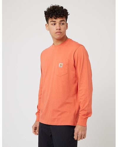 Carhartt Wip Pocket Long Sleeve T-shirt - Orange