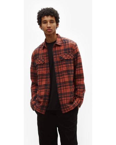 Patagonia Fjord Flannel Ice Caps Shirt (organic) - Red