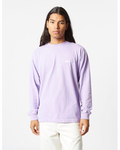 Obey Bold 3 Long Sleeve T-shirt - Purple