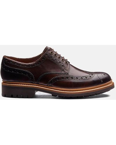 Grenson Archie Brogue Shoes - Brown