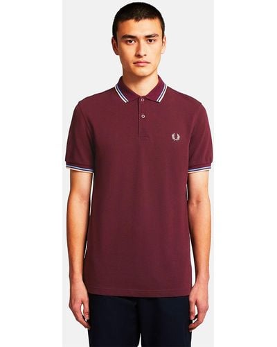 Fred Perry Twin Tipped Polo Shirt - Red