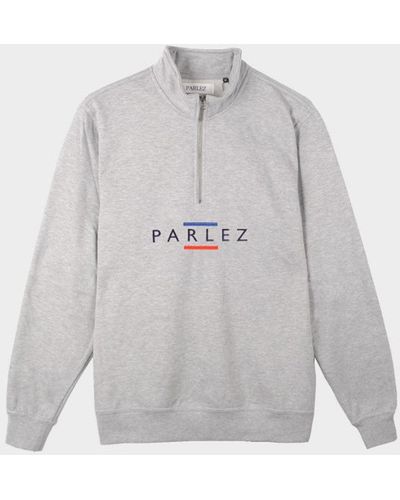 Parlez Line Quarter Zip Sweatshirt - Grey