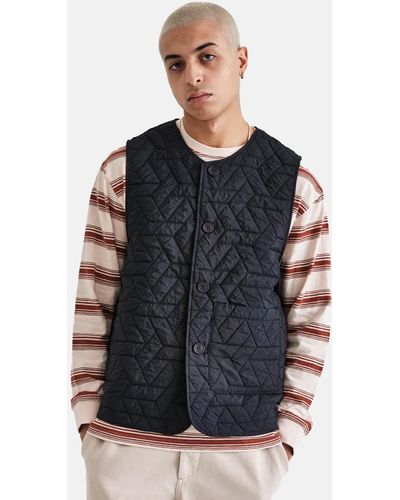 Wax London Timb Quilted Vest (recycled) - Blue