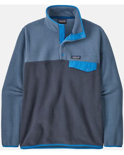 Patagonia Lightweight Synch Snap-t Fleece Pullover - Blue