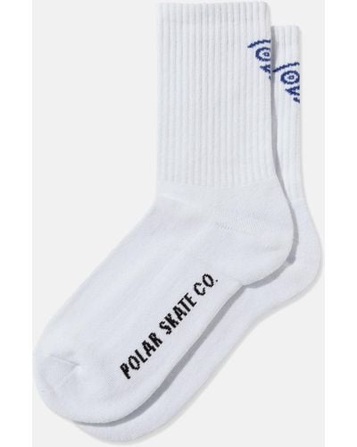 POLAR SKATE Polar Face Socks - White