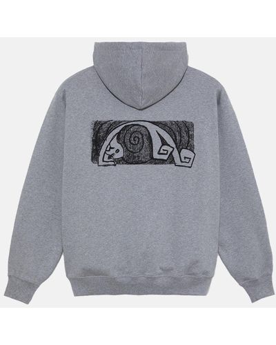 POLAR SKATE Dave Yoga Trippin' Hooded Sweatshirt - Grey