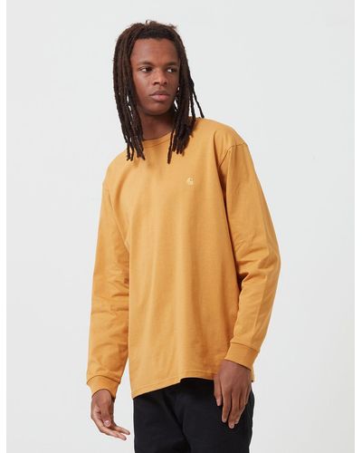 Carhartt Wip Chase Long Sleeve T-shirt - Yellow