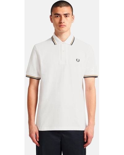 Fred Perry Twin Tipped Polo Shirt - White