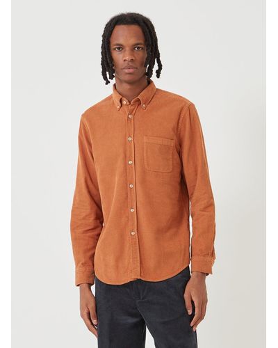 Portuguese Flannel Lobo Corduroy Shirt - Orange
