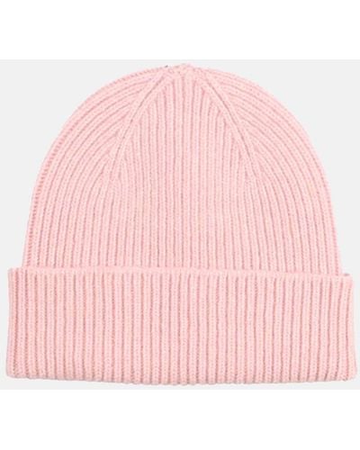 COLORFUL STANDARD Merino Wool Beanie Hat - Pink