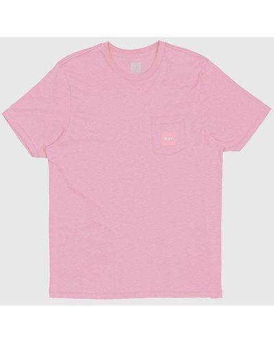 Huf Box Logo Pocket T-shirt - Pink