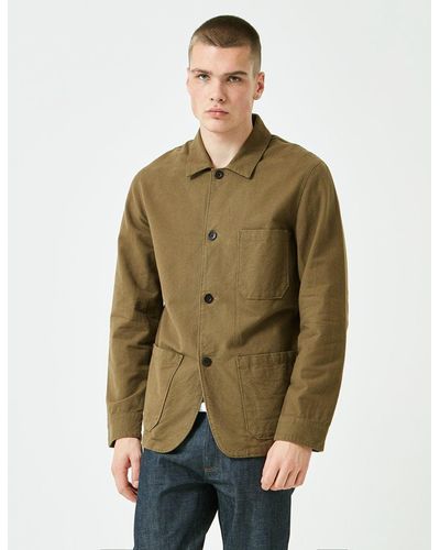 Portuguese Flannel Pinheiro Jacket (brushed Flannel) - Green