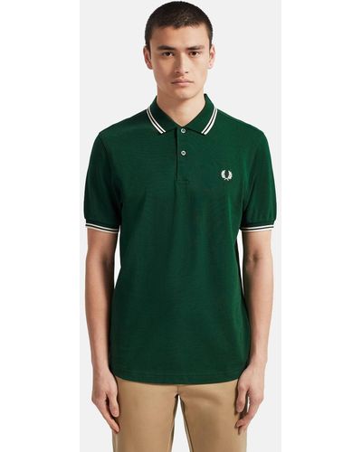 Fred Perry Twin Tipped Polo Shirt - Green