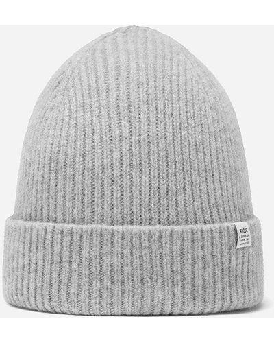 Bhode 'hawick' Scottish Knitted Beanie Hat (lambswool) - Grey