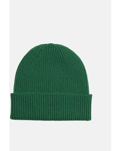 COLORFUL STANDARD Merino Wool Beanie Hat - Green