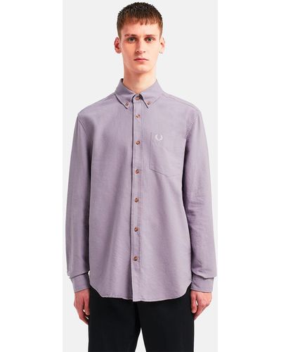 Fred Perry Overdyed Shirt - Purple