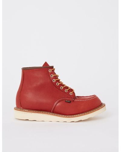 Red Wing Heritage 6" Moc Toe Gore-tex Boots - Red
