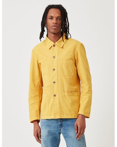 Vetra French Workwear Jacket Short (dungaree Wash Twill) - Yellow