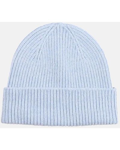 COLORFUL STANDARD Merino Wool Beanie Hat - Blue