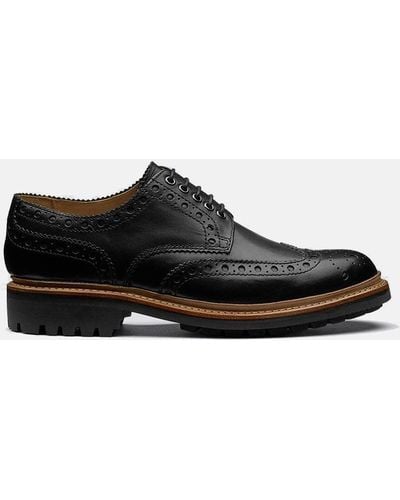 Grenson Archie Brogue Shoes - Black