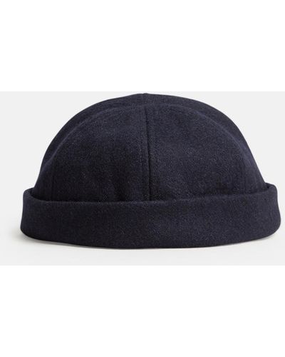 Bhode Dock Worker Hat (wool) - Blue