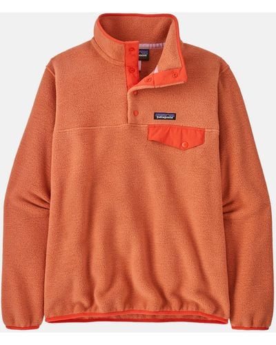 Patagonia Lightweight Synch Snap-t Fleece Pullover - Orange