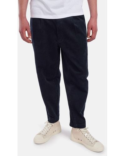 Fred Perry Cord Trousers (relaxed, Cropped) - Blue