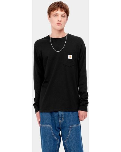 Carhartt Wip Pocket Long Sleeve T-shirt - Black