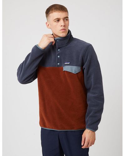 Patagonia Light Weight Synch Snap-t Pullover - Blue