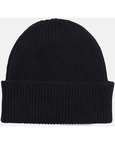 COLORFUL STANDARD Merino Wool Beanie Hat - Black