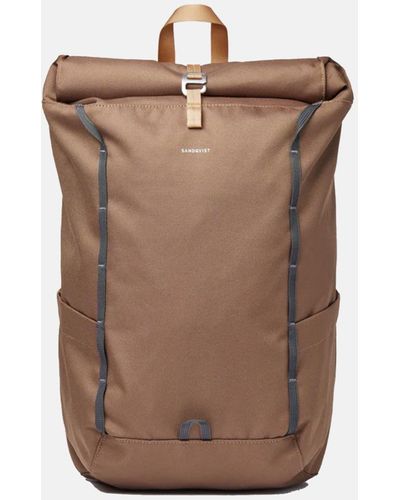 Sandqvist Arvid Rolltop Backpack (recycled Poly) - Brown