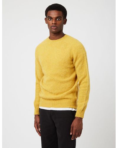 Bhode Supersoft Lambswool Jumper (made In Scotland) - Yellow