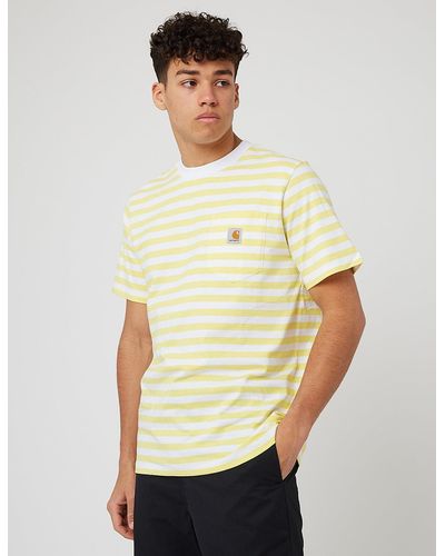 Carhartt Wip Scotty Pocket T-shirt (stripe) - Yellow